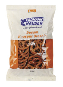 Dinkel Knusperbrezeln mit Sesam 12x125g