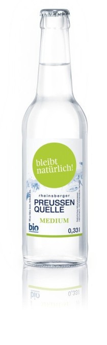 RPQ Bio Mineralwasser medium 0,33Ltr  (inkl. 0,15 Euro Pfand)