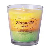 Stearinkerze im Glas Zitronella