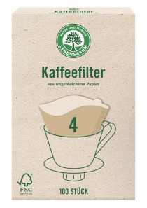 Papier Kaffeefilter, Gr.4 100 St.