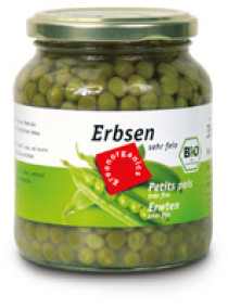 GREEN Erbsen, fein 350g ATG 215g