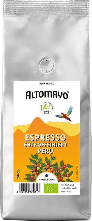 Espresso, entkoffeiniert, Bohne 250g