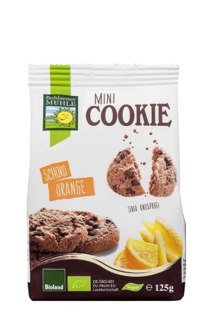 Mini Cookie Schoko Orange 125g		