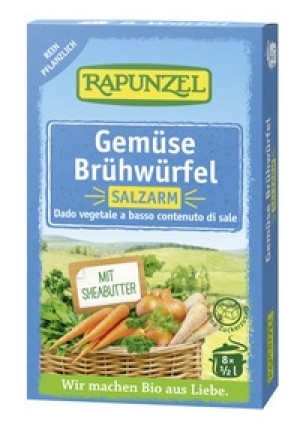 Gemüse-Brühwürfel salzarm, mit Bio-Hefe 8x8,5g 