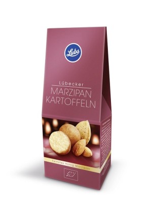 Bio Marzipankartoffeln,  Lübecker Honigmarzipan ohne Zuckerzusatz 100g